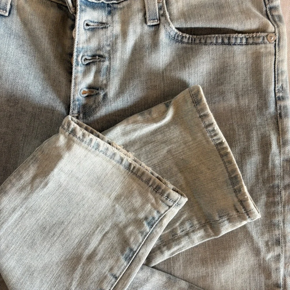 AG Adriano‎ Goldschmied Anthropologie Nolan Ankle Button Up Jeans Light Wash 27R
